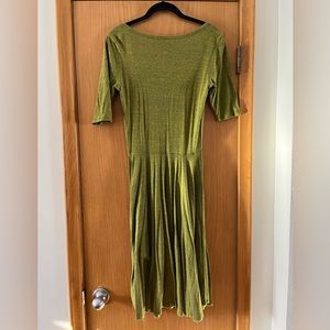 LuLaRoe Nicole. olive green, size S, midi dress